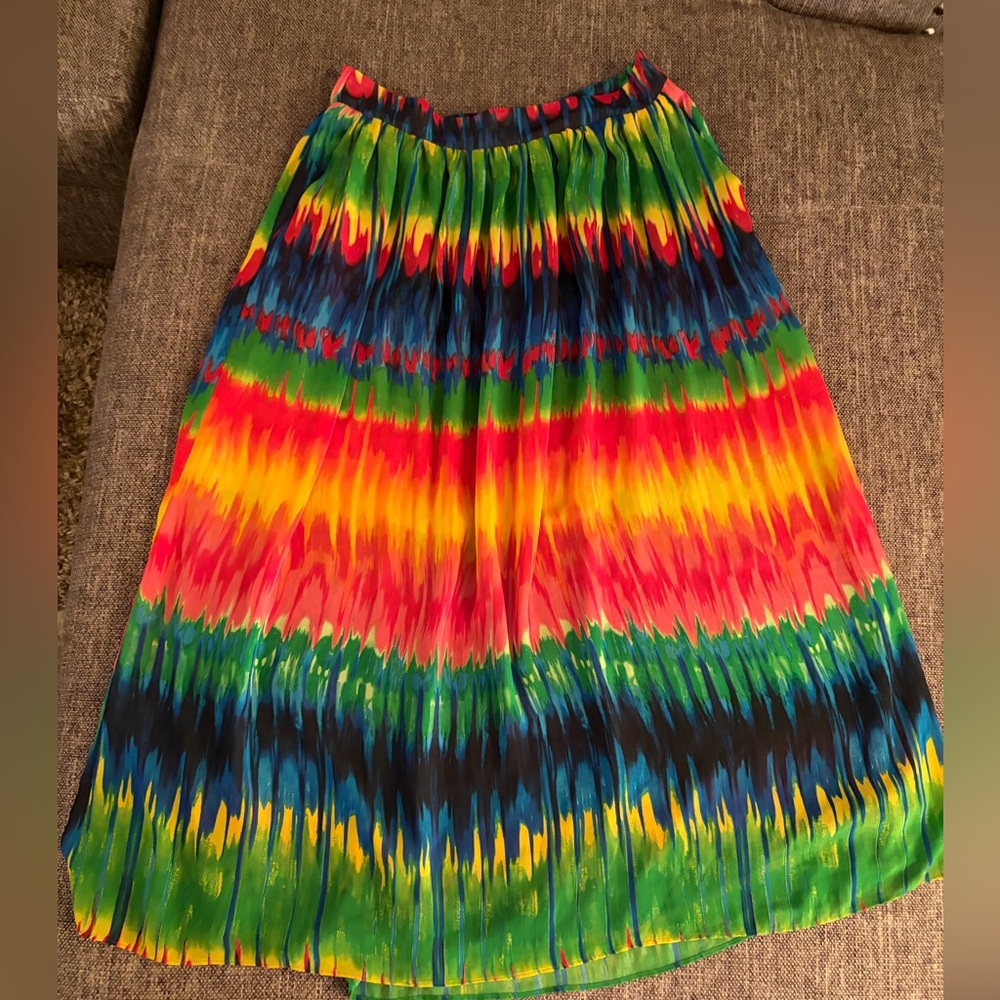 Midnight Velvet Colorful A-Line Skirt